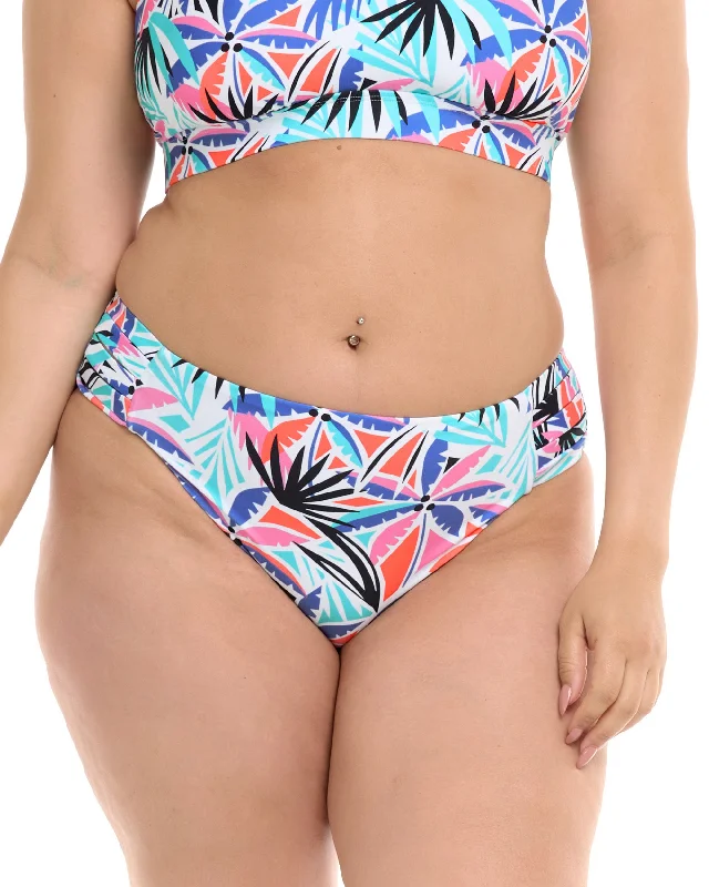 Fashionable surf shorts for summer beach trips-Miami Retro Plus Size Swim Bottom - Sunset