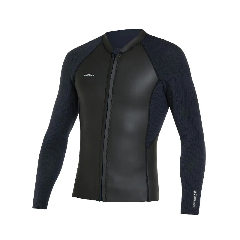 Zip-free wetsuits for increased comfort and performance-O'NEILL HYPERFREAK 2MM FRONT ZIP L/SL JACKET 2025