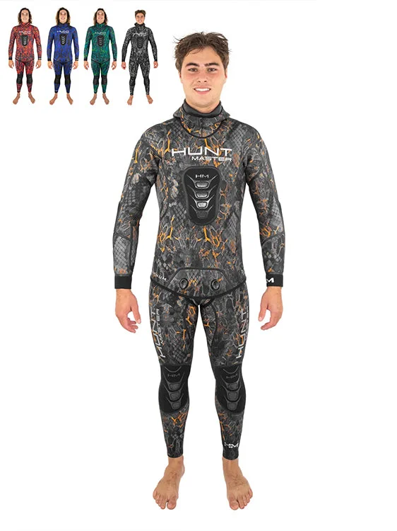 Wetsuits with double-layer neck seals for extra comfort-Huntmaster Burnum Huntsman 5mm Wetsuit