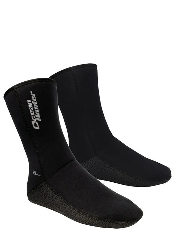 Surf gear for high-performance surfers-Ocean Hunter Plush 3mm Neoprene Sock