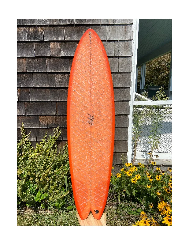 Surfboard fins for powerful, sharp turns-5'10 Mikel Surfboards Twin Fin