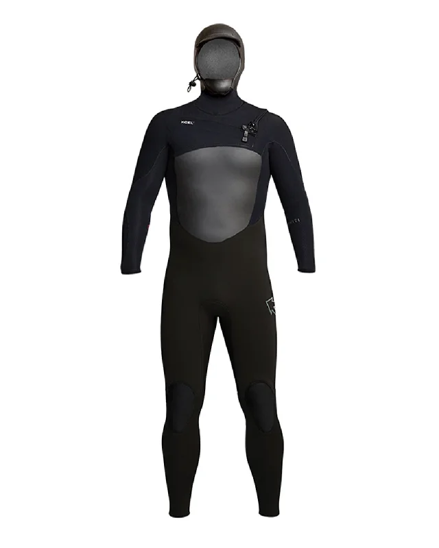 UV-resistant wetsuits for sun protection-Infiniti Hooded 5/4mm Chest Zip Fullsuit