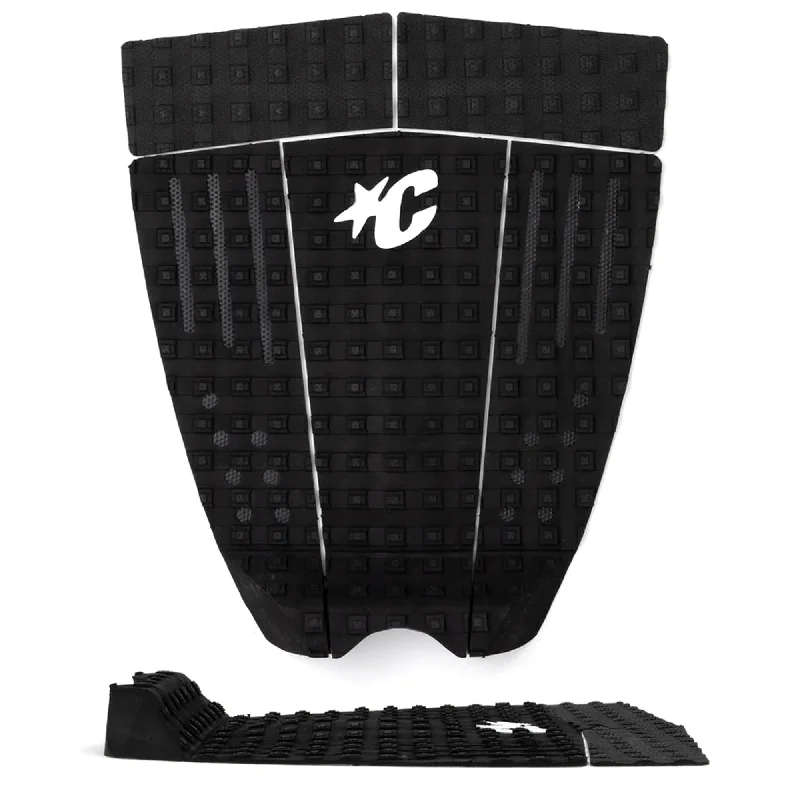 Surf pad with shock absorption for impact protection-  Creatures of Leisure Ethan Ewing Signature Pin Tail Traction Pad - Black