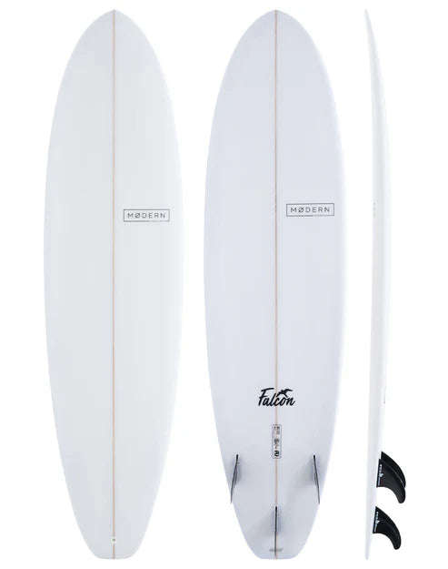 Surfboards for powerful bottom turns-Modern 8'0" Falcon PU Clear