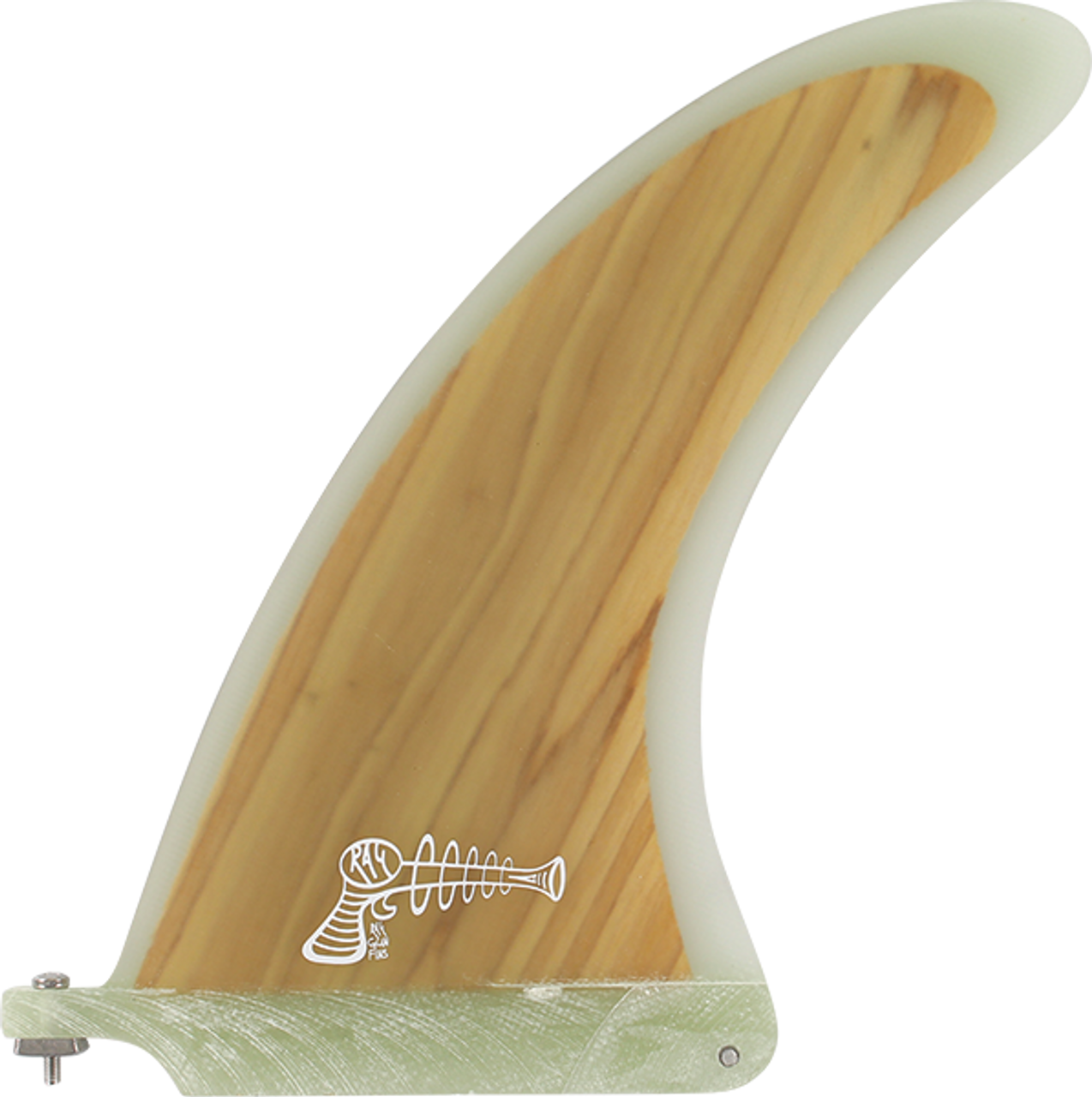 Ray Gun Fiberglass Wood Center Fin 8.0" - Natural