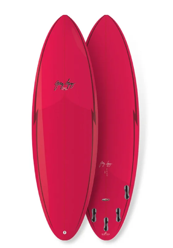 High-volume surfboards for big riders-6'4 Gerry Lopez Squirty Red