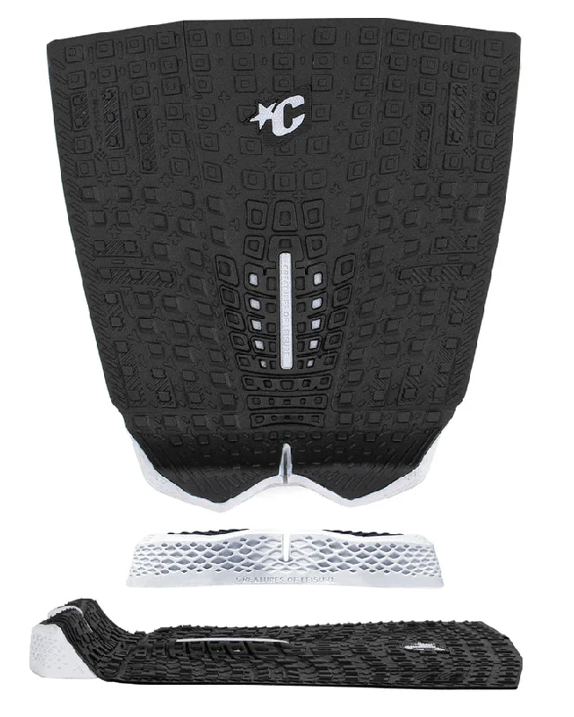 Compact surf pad for tight spaces on the board-  Creatures Proto 1.4 Traction Pad-Eco Black Platinum