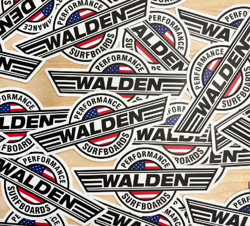 Best surf fins for fast and responsive surfing-Walden Flag Sticker Set