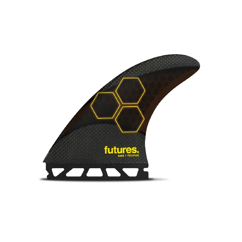 Surfboard wax comb for better application-FUTURES AM2 TECHFLEX TRI L - BLACK/ORANGE