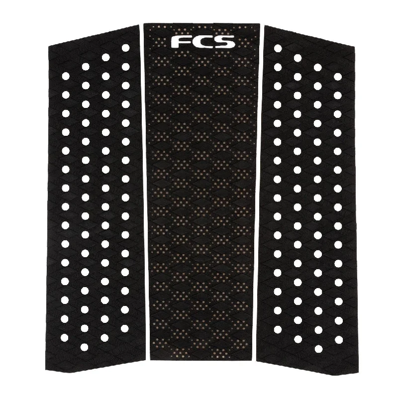 Surf pad for preventing foot fatigue-  FCS FCS T-3 Mid Eco Traction Pad-Black