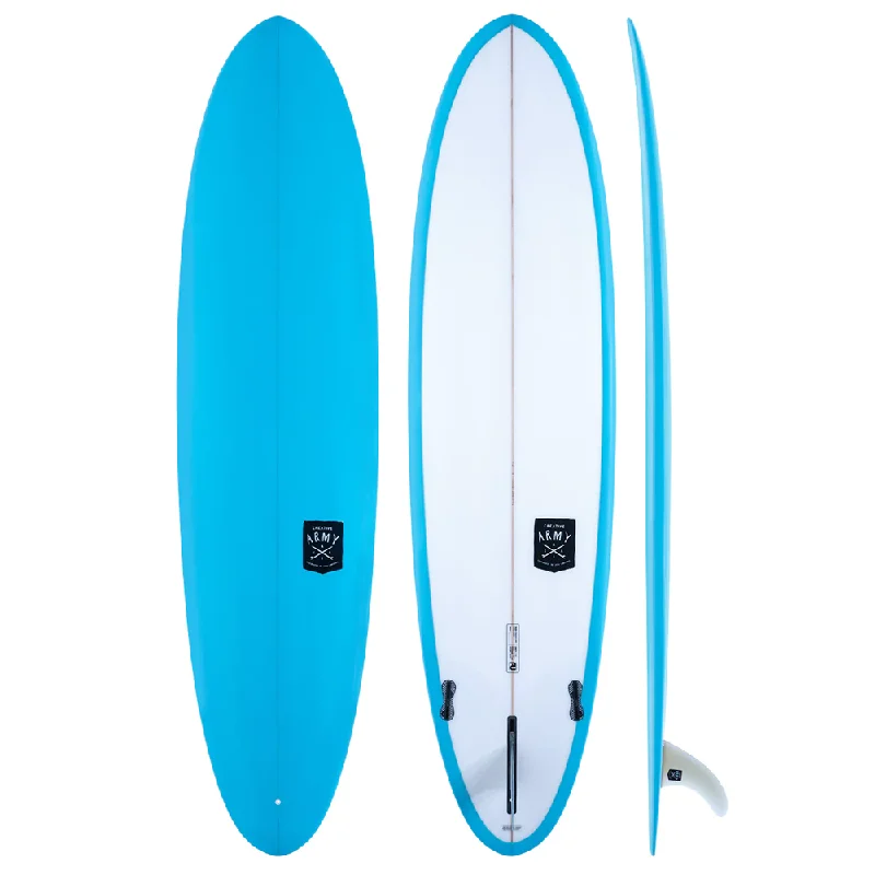 Soft-top surfboards for kids and beginners-CREATIVE ARMY HUEVO 6'10" PU BLUE ATOLL