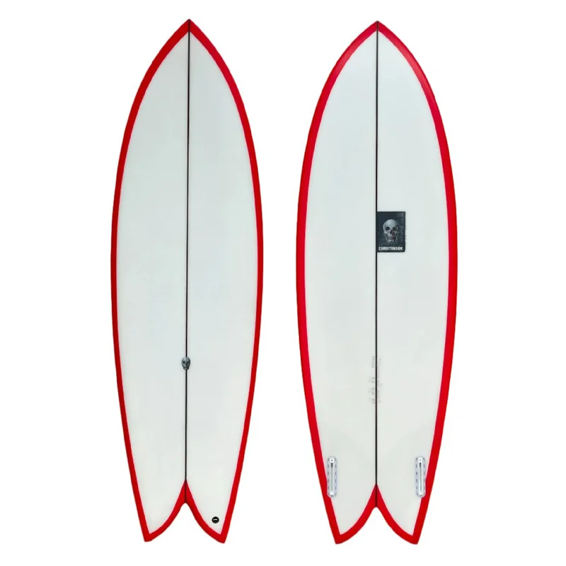 Easy-to-install surfboard fins for convenience-CHRISTENSON ACID PHISH TWIN FIN SURFBOARD 5'8