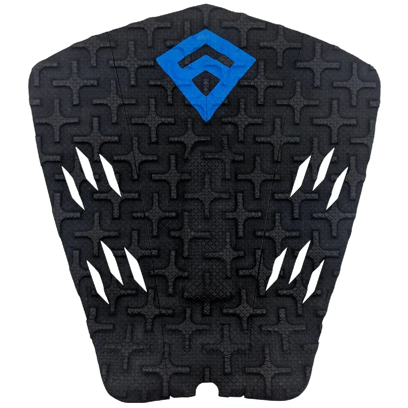 Surf pad for controlling big wave rides-  Freak Peter Mendia 3-Piece Traction Pad - Black/Blue