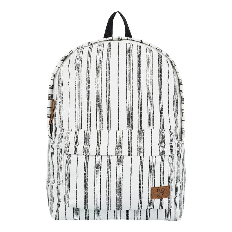 Roxy Sugar Baby Canvas 16L Small Backpack - Anthracite Beach Stripes