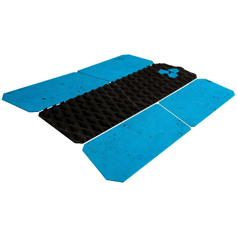 Shortboard surf pad for fast turns-  Channel Islands Flux 5 Piece Front Traction Pad-Steel