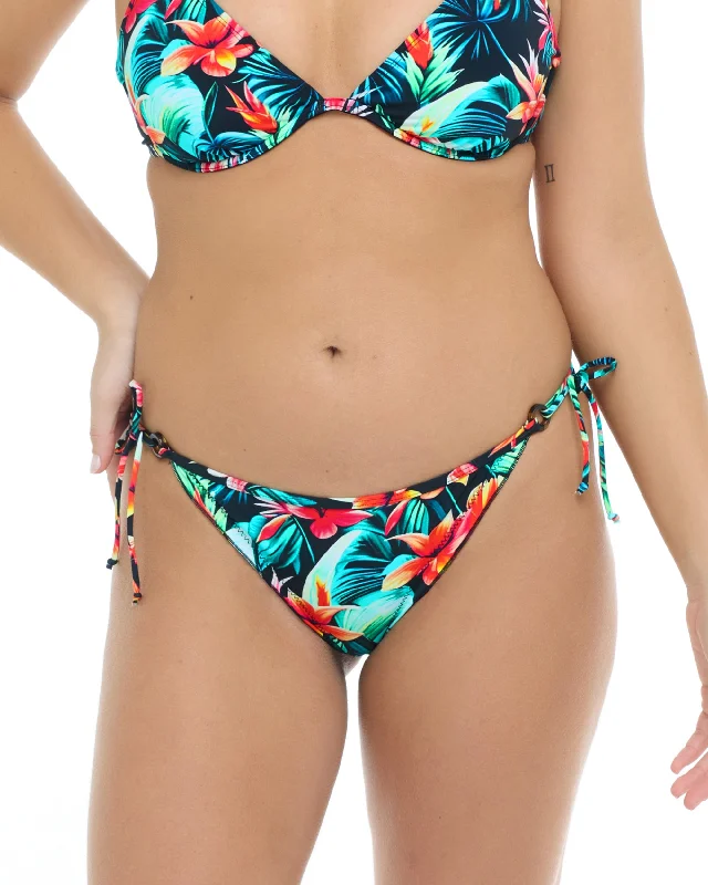 Athletic surf wear for serious surfers-Colola Brasilia Side-Tie Bikini Bottom - Colola / Black