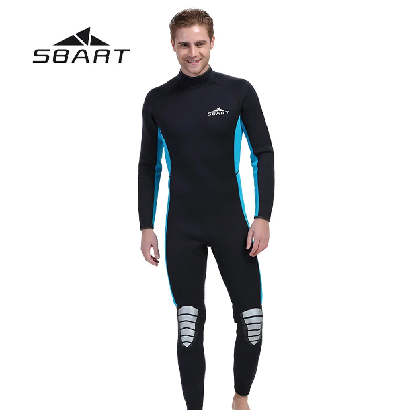 Wetsuits with breathable panels for active divers-SBART 3mm Neoprene Men Scuba Diving Wetsuit Kite Surfing Snorkeling Full Body Swimwear Water Sports Triathlon Spearfishing Suit