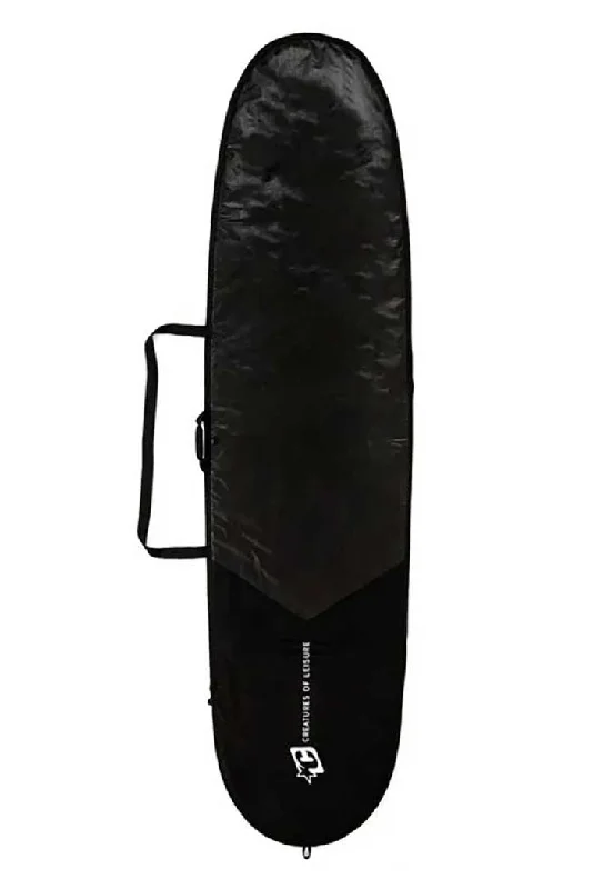 Creatures of Leisure Longboard Icon Light Day Use Surfboard Bag - Black / Silver