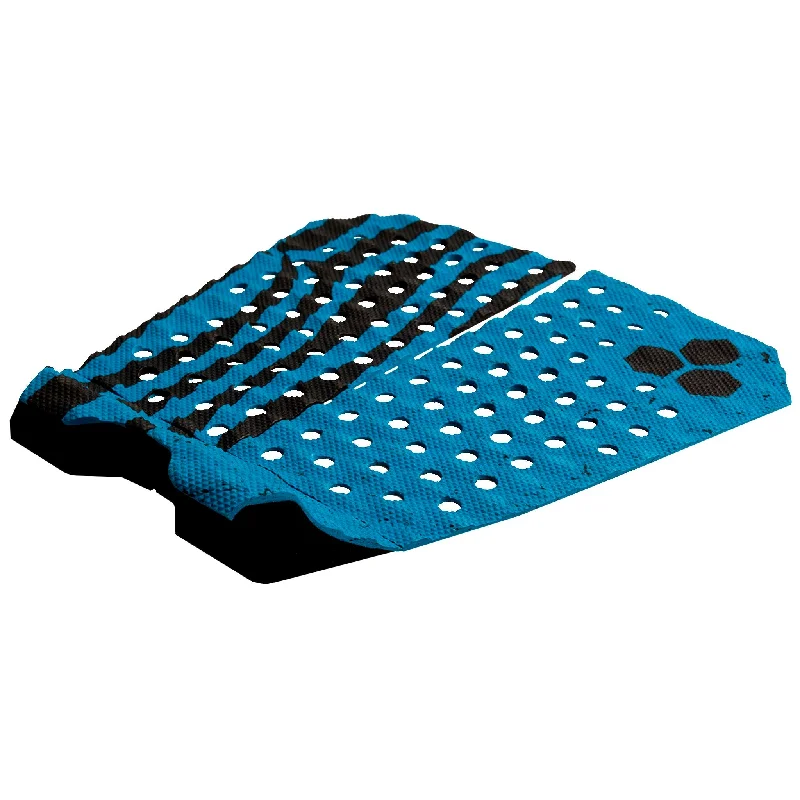 Non-abrasive surf pad for gentle foot contact-  Channel Islands Fuser 2 Piece Flat Traction Pad-Steel Tiger