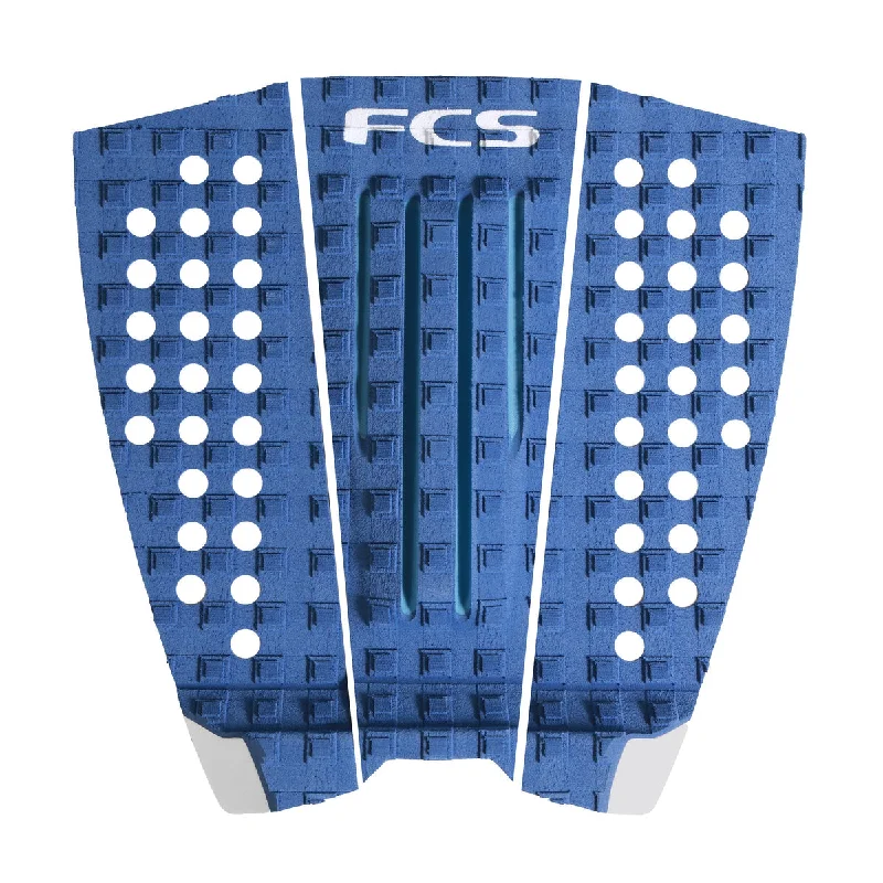 Flexible surf pad for better board movement-  FCS Julian Wilson Traction Pad-Oceanic Blue