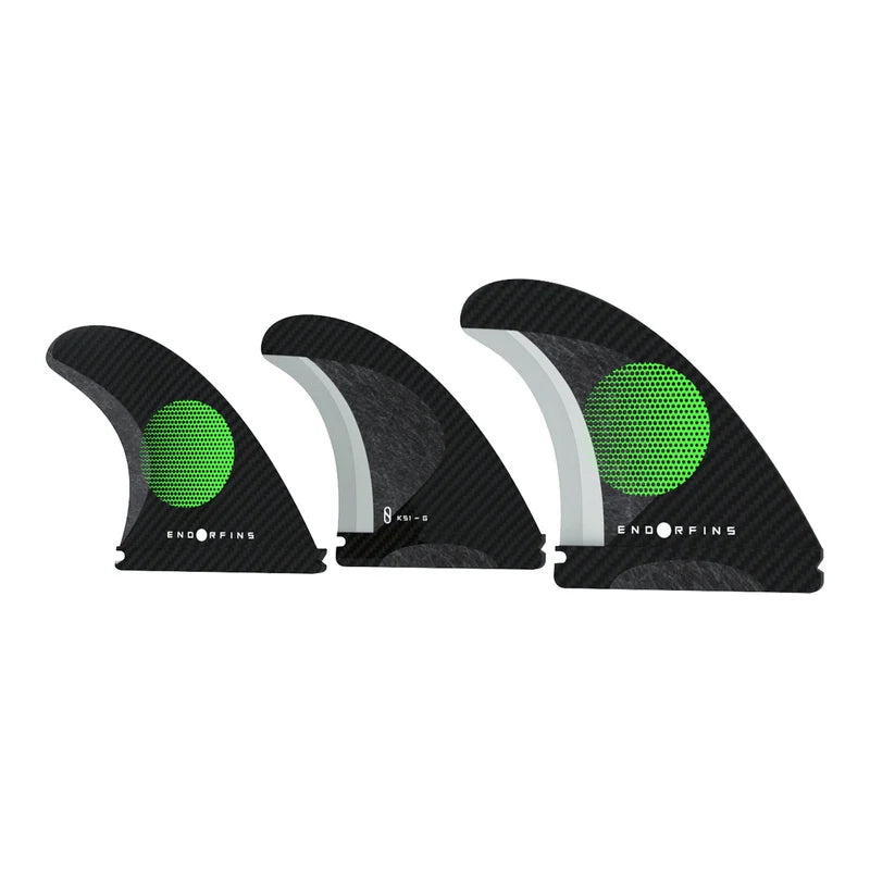 Strong surfboard fins for heavy surfers-ENDORFINS KS1 FIN SET - Single Tab - Small