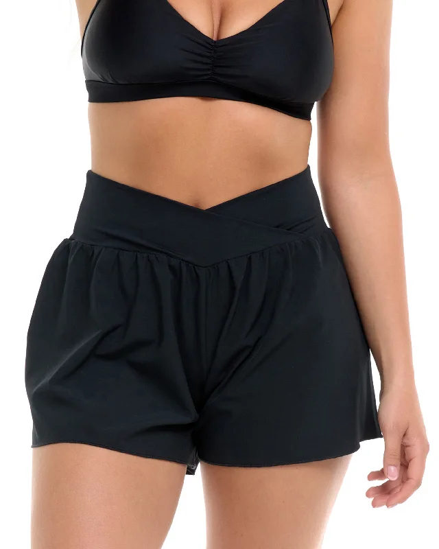 Breathable surf clothing for all-day comfort-Cozumel Vapor Boardshort - Black