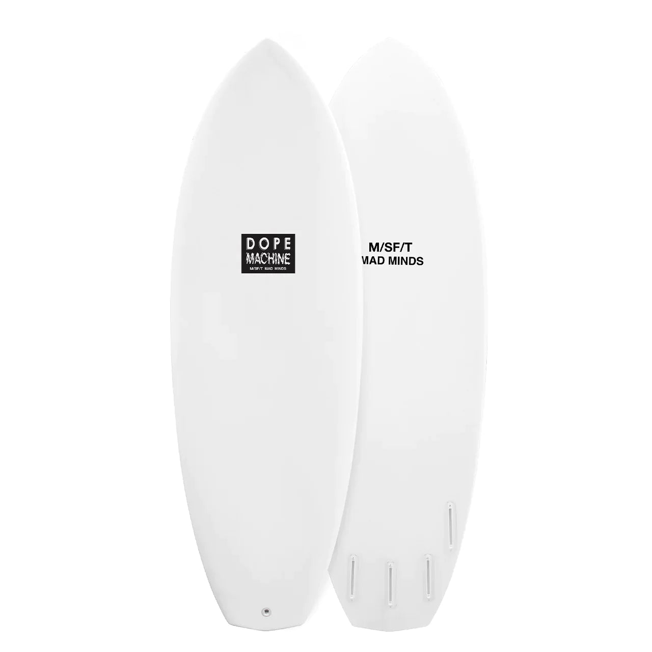 Surfboards with advanced shaping for professionals-MISFIT DOPE MACHINE PRIMITEK 5'4" WHITE/CLEAR FUTURES 30.1L