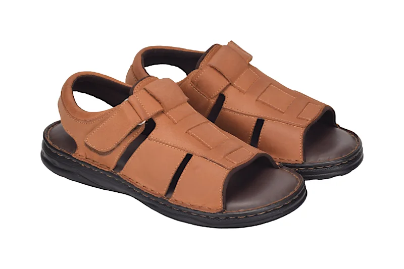 best sandals for standing all day-Gents leather Sandal 912204