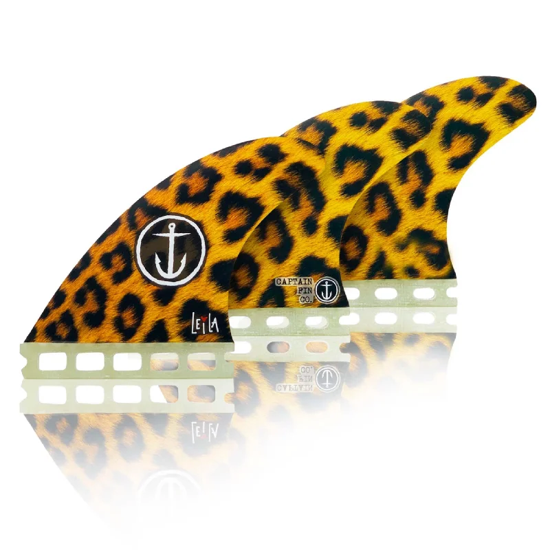 Captain Fin Co Leila Hurst Cheetah Small Thruster Set Single Tab (Futures Compatible)