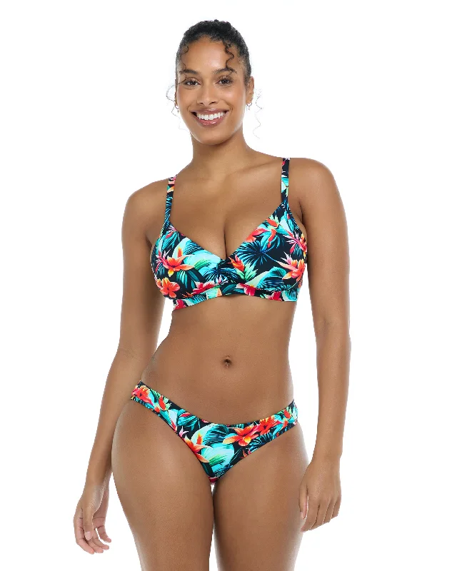 Breathable surf tops for keeping cool on the water-Colola Drew D-F Cup Bikini Top - Colola / Black