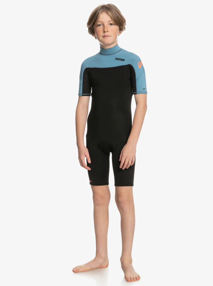 Thermal protection wetsuits for aquatic professionals-Quiksilver Everyday Sessions 2/2mm Shorty Wetsuit - Boys