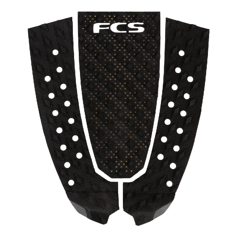 Breathable surf pad for all-day use-  FCS FCS T-3 Eco Pin Traction Pad-Black