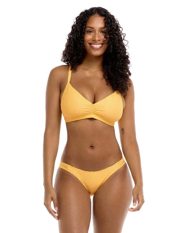 Compression surf clothing for muscle recovery-Smoothies Drew D-F Cup Bikini Top - Canary