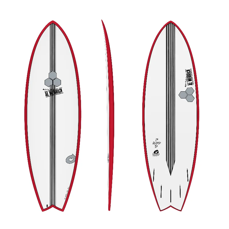 Best surfboards for carving turns-TORQ CHANNEL ISLANDS POD MOD 5'6" RED RAIL