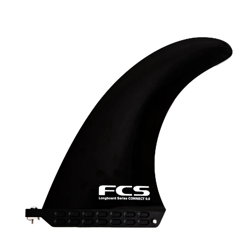 Surfboard fins for smooth turns and carving-FCS CONNECT GF SCREW & PLATE LONGBOARD FIN 9''