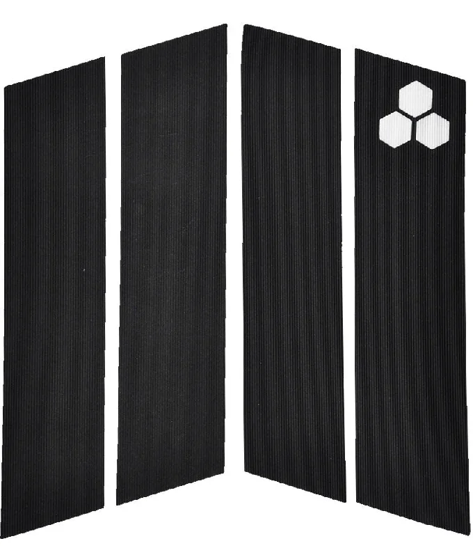 Extra-grip surf pads for improved handling-  Channel Islands 4 Piece Front Traction Pad-Black