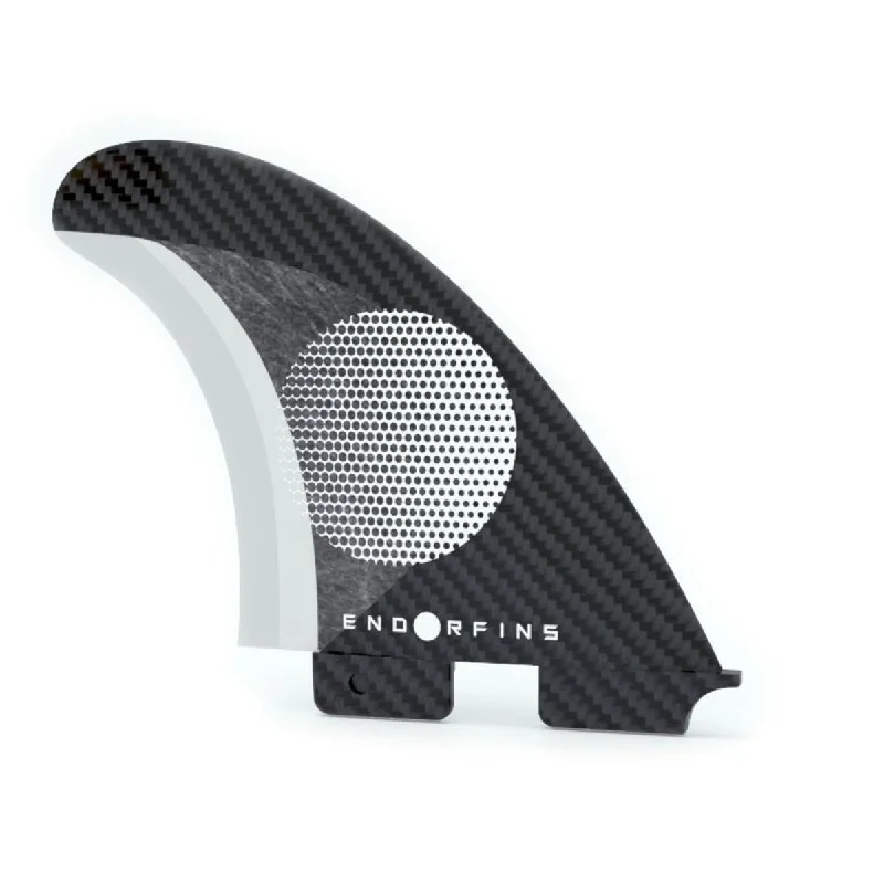 ENDORFINS THRUSTER - Slater KS1 3 Fin Medium 2 TAB - Black/White (SCREWS INTO FCS 2 FIN BOX)