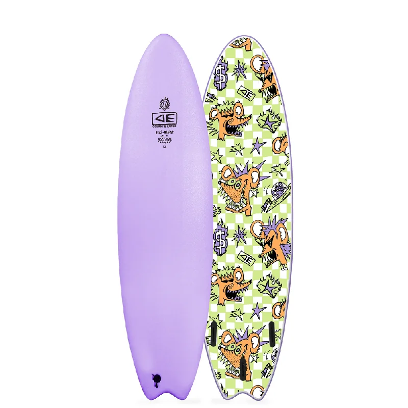 Stand-up paddle surfboards for hybrid riding-O&E BRAINS EZI RIDER SOFTBOARD 7'0" 60L PURPLE