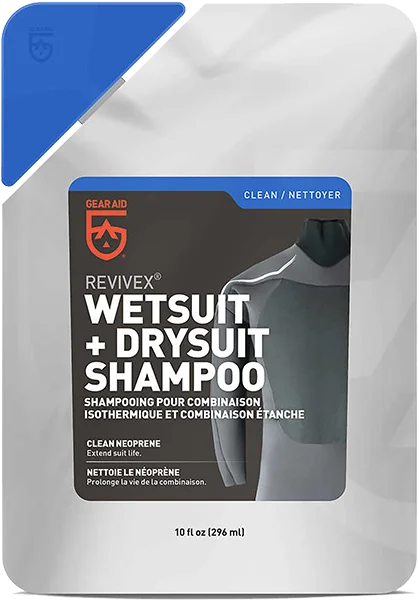 Wetsuits with zippers for easy entry and exit-Gear Aid Revivex Wetsuit And Drysuit Shampoo 10oz