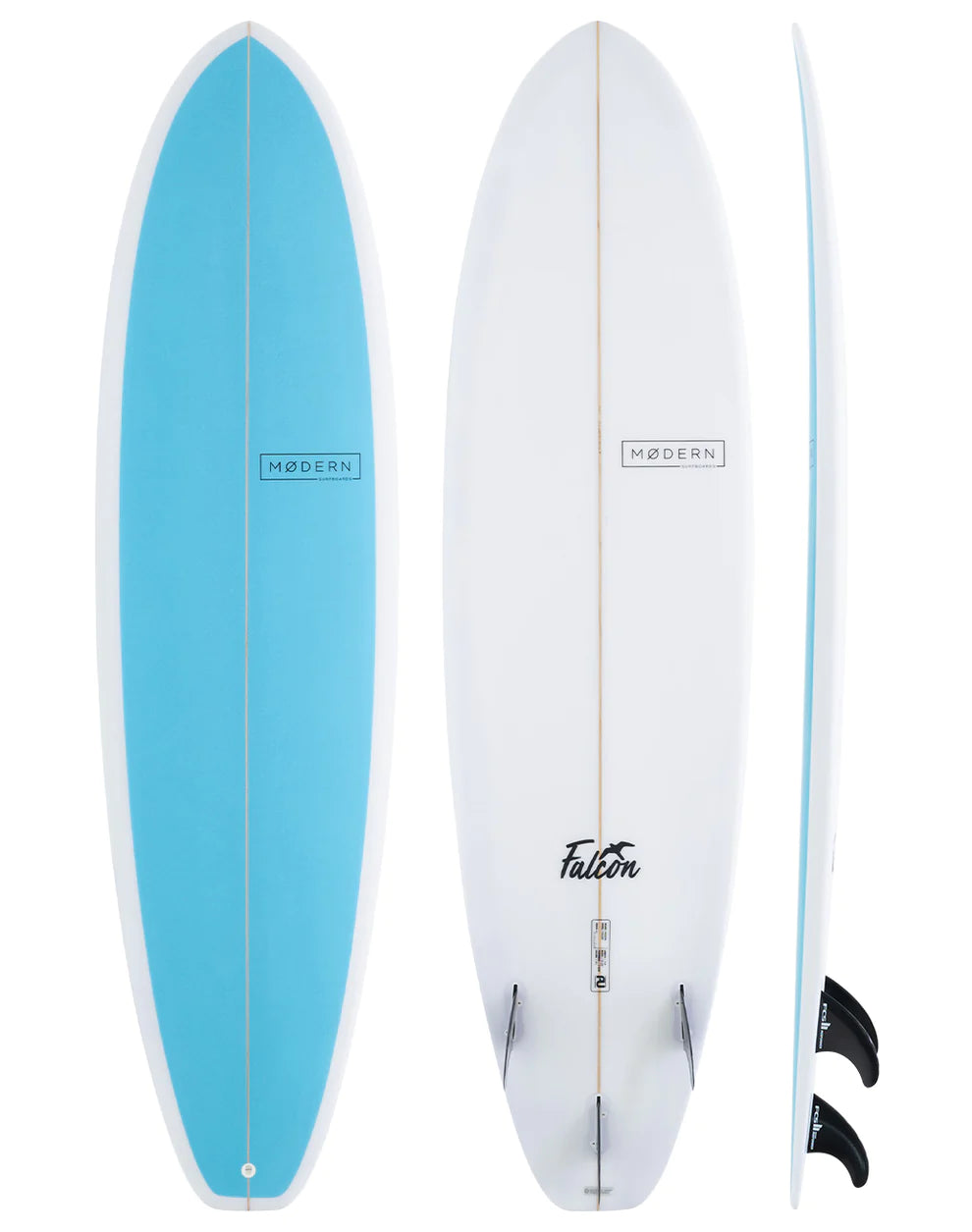 Surfboards with a narrow nose for maneuverability-Modern Falcon