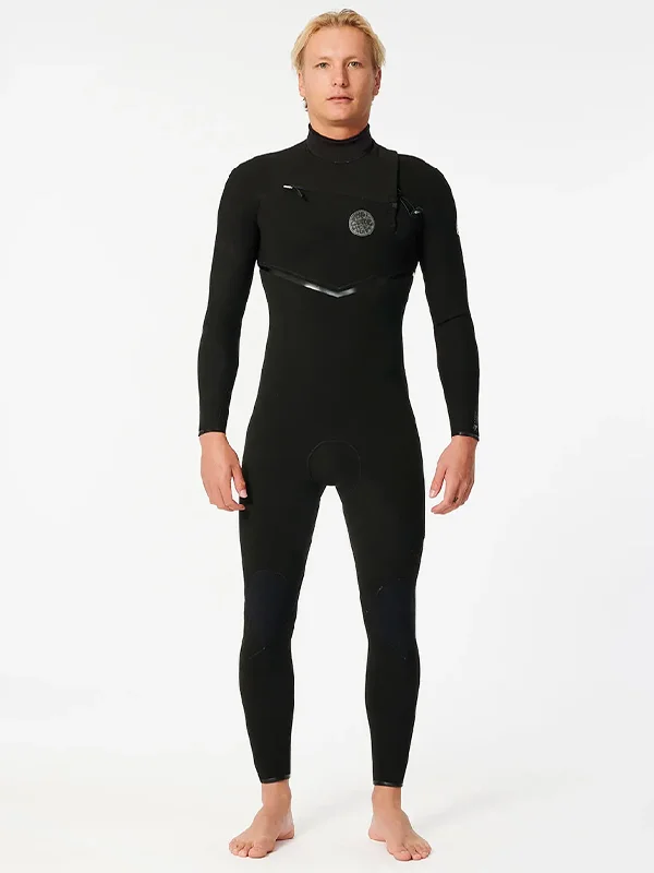 Wetsuits for diving in deep-sea caves-E7 E-Bomb 4/3 Chest Zip Fullsuit Wetsuit