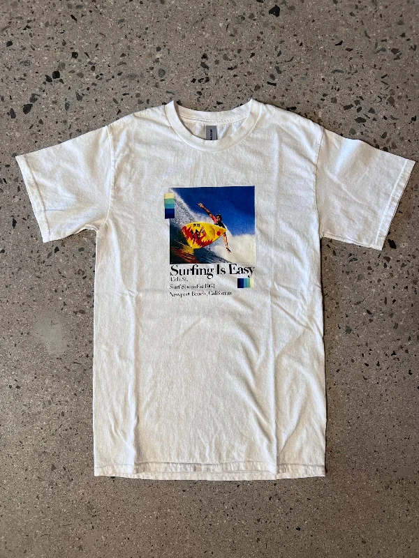 15th St Men's Surfing Is Easy Short Sleeve T-Shirt  WHITE