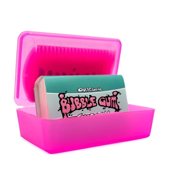 Surfboard storage racks for home use-Bubble Gum Wax Box / Wax Comb Combo