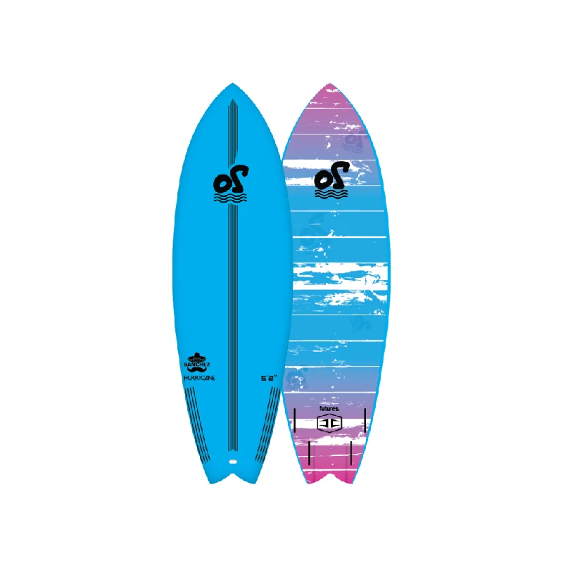 Surfboards for smooth paddling and fast response-Ocean Storm Sanchez Soft Top Performance Surfboard Grey 5.8Ft