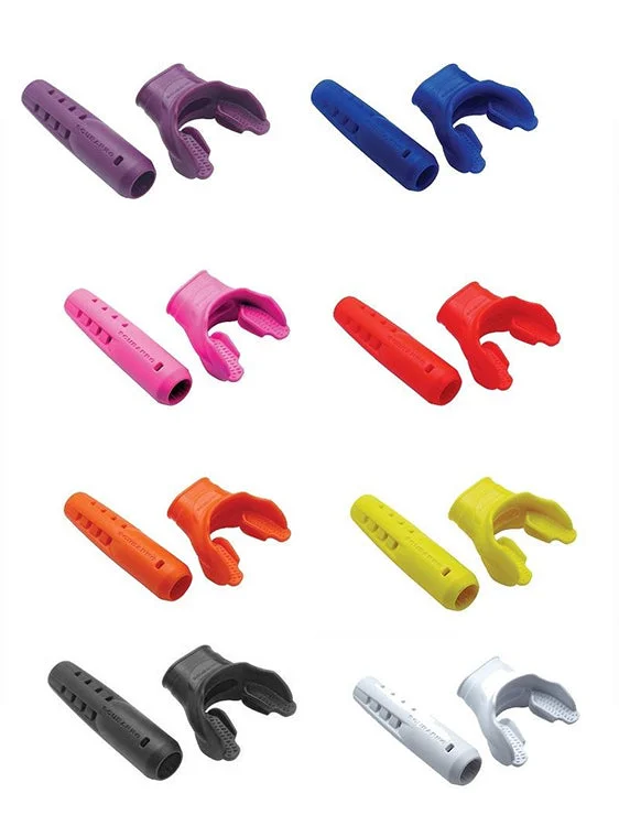 Comfortable surf traction pads for extra grip-Scubapro Coloured Mouthpiece & Hose Protector Kit