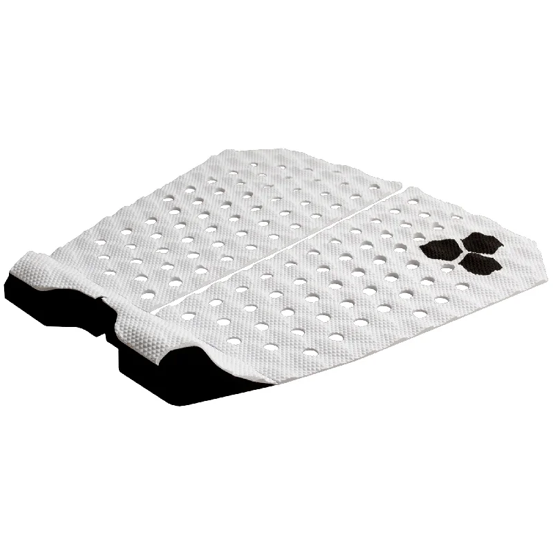 Surf traction pad for better grip on slippery boards-  Channel Islands Fuser 2 Piece Flat Traction Pad-White