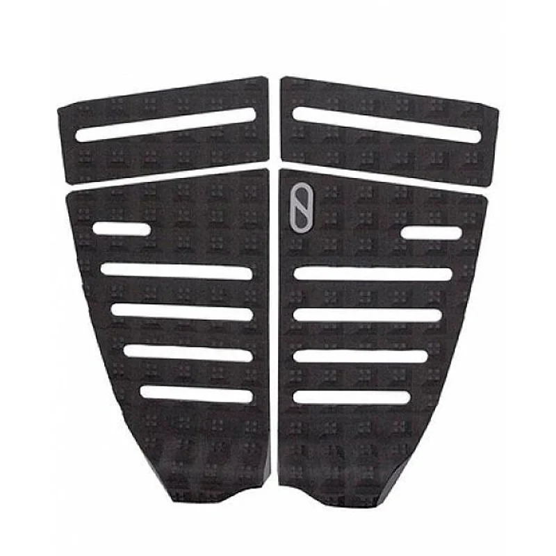 Surfboard grip pad for precise control and performance-  Firewire Slater Designs 4 Piece Flat Traction Pad - Black/Grey