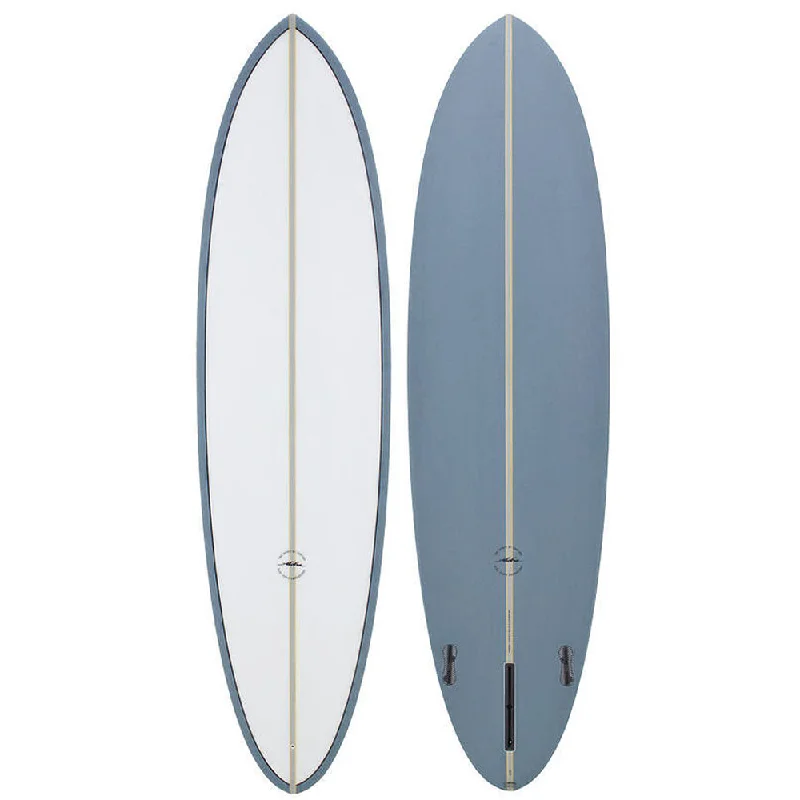 Best surfboards for long-distance paddling-ALOHA EZ-MID PU FCSII STEEL BLUE 7'2" 2023