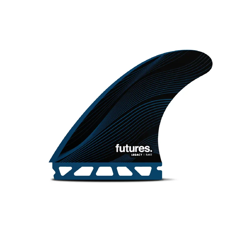 Surfboard traction pad for enhanced performance-FUTURES LEGACY R8 HONEYCOMB TRI L - BLUE