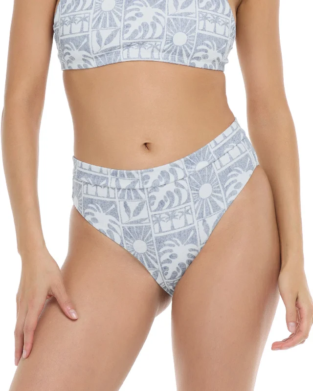 Stylish and functional surf pants for men-Serene Marlee High-Waist Bikini Bottom - Serene / Snow